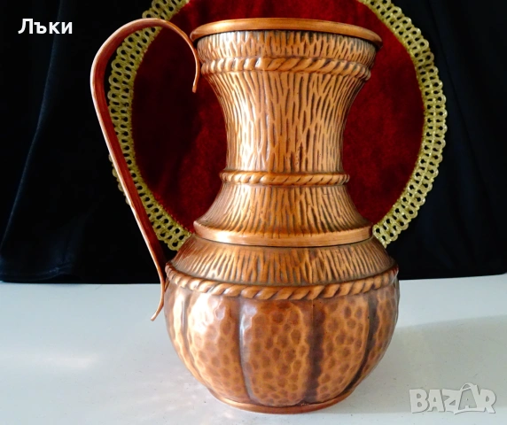 Битова медна кана 1 л.,чиста мед. , снимка 5 - Антикварни и старинни предмети - 55221589