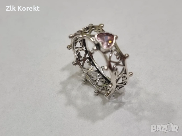Дамски сребърен пръстен, снимка 3 - Пръстени - 55190896