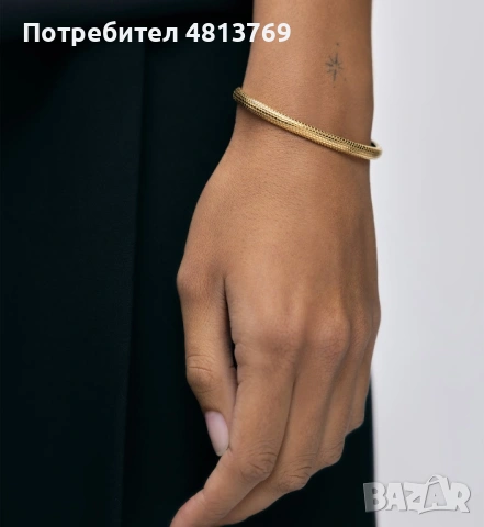 Оригинална гривна Monica Vinader Heirloom в позлата 18k, снимка 4 - Гривни - 54379043