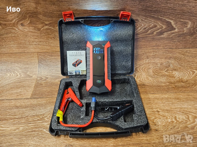 Многофункционално стартерно устройство за кола (Jump Starter) – Външна батерия с LCD дисплей, Пълен , снимка 10 - Аксесоари и консумативи - 55259592