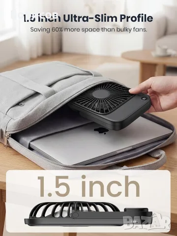 Комплект от 2 броя преносими настолни вентилатори TOPK (TOPK 2-Pack Portable Desk Fan), снимка 3 - Вентилатори - 55643957