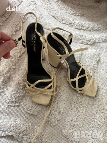 Saint Laurent Original Size 39 100% Кожа питон Жестоки обувки