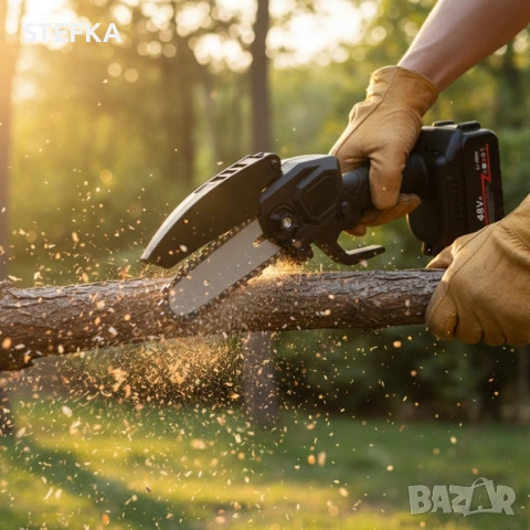 Електрически трион с две батерии, снимка 2 - Градинска техника - 54247945