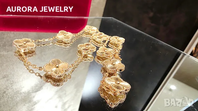 Van Cleef & Arpels VCA 10 Motifs Rose Gold Clear Vintage Alhambra Clover Дамско Колие, снимка 6 - Колиета, медальони, синджири - 55679198