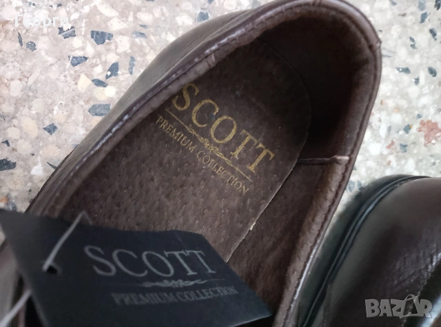 Нови мъжки обувки Scott от естествена кожа, снимка 5 - Ежедневни обувки - 54752434