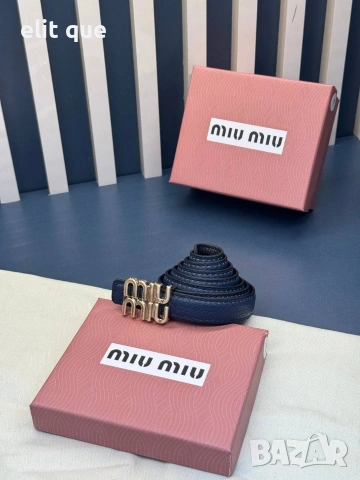 колан от естествена кожа в кутия miu miu 2см