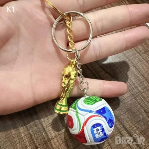 Ключодържатели с топка + купа Световно 2026 FIFA WORLD CUP 26 ключодържател, снимка 2 - Дрънкалки и чесалки - 54931275