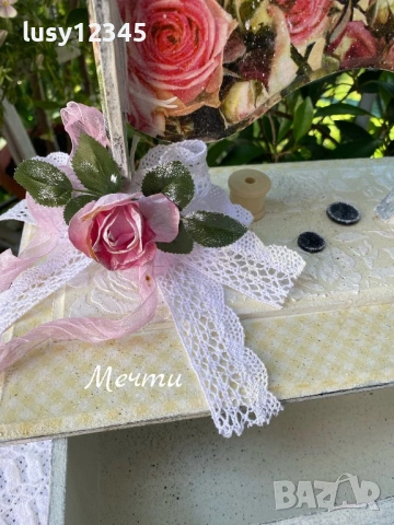Рози, рози, рози…💗💗💗 Кутия шевна машина!, снимка 9 - Декорация за дома - 54930549