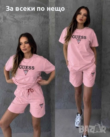 Guess Дамски Летен Екип👕🩳Дамски Къс Комплект Гес - Различни Цветове Kод B475, снимка 2 - Спортни екипи - 55083441
