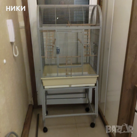 клетка голяма със стойка на колела