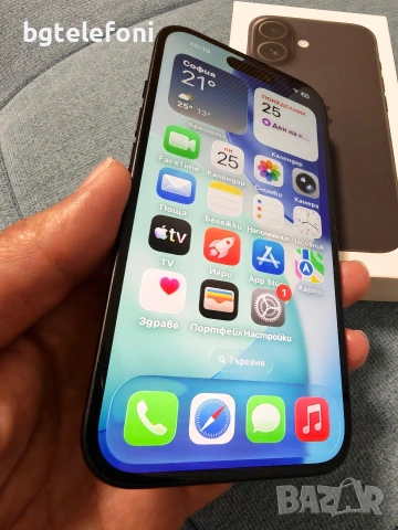 iPhone 16 128 black,много запазен с кутия