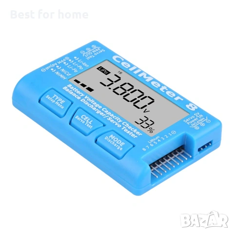 RC CellMeter 8 цифров тестер за капацитет на батерията, Bluetooth - безплатен безжичен тестер