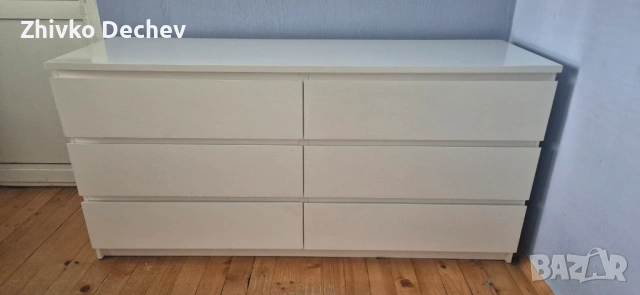 Икеа скрин с 6 чекмеджета МАЛМ, снимка 2 - Скринове - 54344951