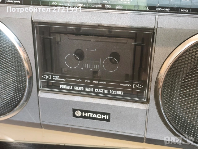 Радиокасетофон Hitachi TRK-6830E, снимка 5 - Радиокасетофони, транзистори - 54649061