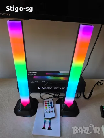 Ustellar Multicolor Light Bar – 2 бр. RGB LED лампи за TV / Gaming / PC Продавам комплект Ustellar , снимка 3 - Друга електроника - 55641023