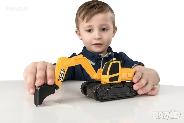 JCB багер със светлина и звук, с ръчно задвижвано рамо и лопата, снимка 2 - Коли, камиони, мотори, писти - 55697544