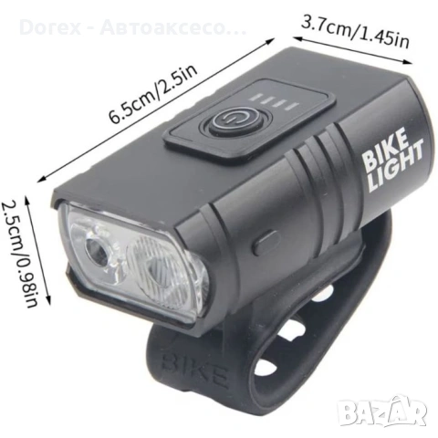 LED фар за велосипед USB Type-C, снимка 3 - Аксесоари за велосипеди - 54465944