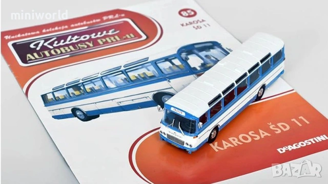 Skoda Karosa SD-11 автобус - мащаб 1:72 на DeAgostini моделът е нов в блистер, снимка 3 - Колекции - 54691500