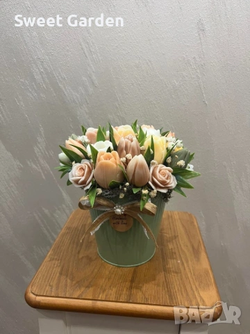 Аранжировки от ароматни сапунени цветя.., снимка 9 - Подаръци за жени - 54091043