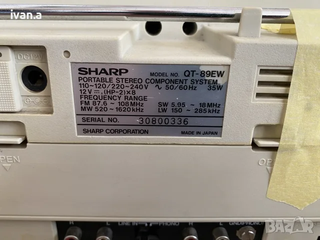 Касетофон Sharp QT-89, снимка 6 - Радиокасетофони, транзистори - 55353290