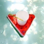 Поставка за чаша - декоративен резен диня, надуваем Ø18cm_1235244, снимка 1