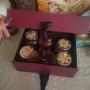 Декорации за дома- ваза с цветя и комплект свещи. , снимка 2