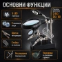 Настолна лупа помощна ръка с LED осветление лампа за запояване голямо увеличение часовникарска шиене, снимка 2
