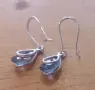 Сребърни обеци с аквамарини, снимка 3