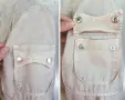 М размер Оригинално MONCLER Дамско Яке Монклер Бежово Дънково 100% Памук, снимка 16