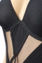 Hunkemöller сутиен-корсет 75B в черно с тюл и оформящи чашки, снимка 3