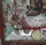 Стара рисувана православна икона на Богородица,обков, снимка 2
