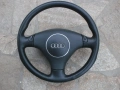 Трилъчев волан Ауди А3,А4,А6 - оригинален - кожен - мулти !, снимка 3