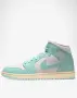 NIKE Air Jordan 1 Mid Shoes White/Blue Дамски Маратонки👟Дамски Спортни Обувки Код P2855, снимка 3