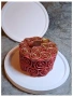 Ароматна свещ с дървен фитил и керамичен свещник поднос, снимка 1