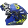 Каска с визьор X-ONE за мотор, скутер, ATV - синя с жълто - М, снимка 3