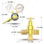 Нов Кислороден регулатор MEANLIN CGA 540 с двоен манометър 0-4000 PSI, снимка 2