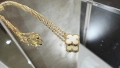 Van Cleef & Arpels VCA Gold Mother of Pearl Sweet Alhambra Clover Дамско Колие, снимка 7