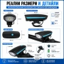 LED акумулаторен фар за колело звънец сирена лед фенер велосипед USB зареждае предни светлини, снимка 8