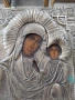СТАРА РУСКА ИКОНА С ОБКОВ РИСУВАНА , снимка 2