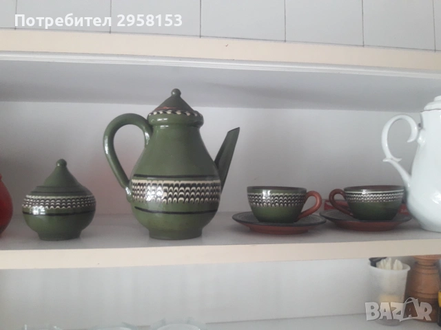 Порцеланов сервис чайници чаши, снимка 2 - Сервизи - 55077876