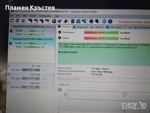 SSD Samsung 870 EVO, снимка 3 - Твърди дискове - 54567255