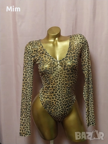 S/M Боди анимал принт от еластичен, прозрачен тюл , снимка 5 - Бельо - 54002919