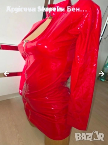 Рокля Латекс +Бикина /л/, снимка 4 - Рокли - 54306205