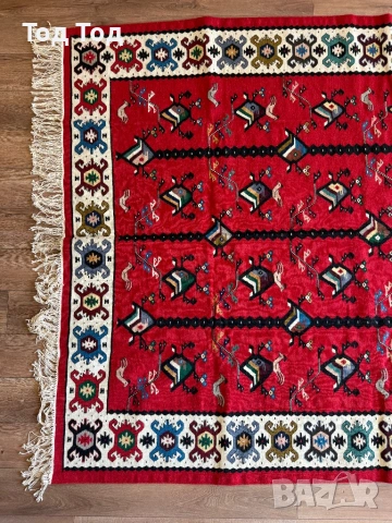 Чипровски килим Пилетата с две пътеки , снимка 7 - Килими - 54621285