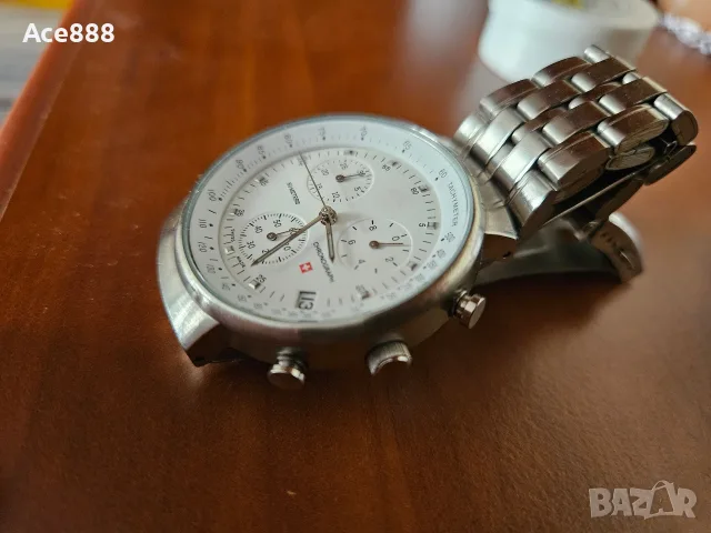 Продавам швейцарски часовник хронограф, снимка 4 - Мъжки - 55654373
