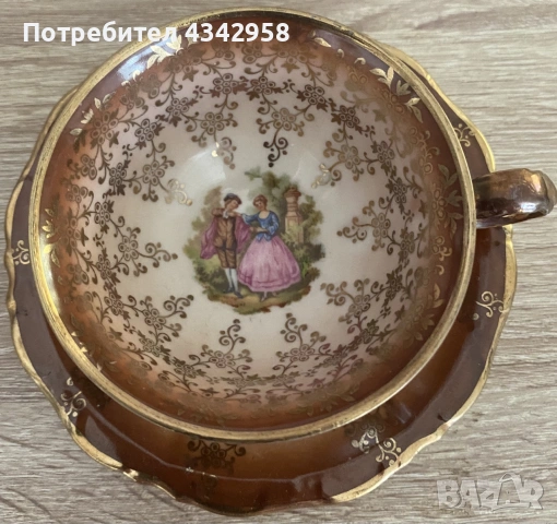 ☕ Двоен сет за кафе Johann Haviland Waldershof – Bavaria, Germany (около 1909–1924г., снимка 4 - Антикварни и старинни предмети - 55266350