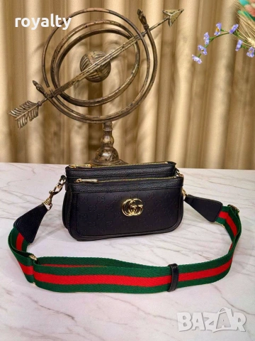 Gucci Нова Дамска Кожена Чанта Гучи Различни Цветове , снимка 12 - Чанти - 55082928