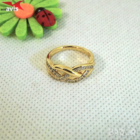 Пръстен с 14К златно покритие 224878