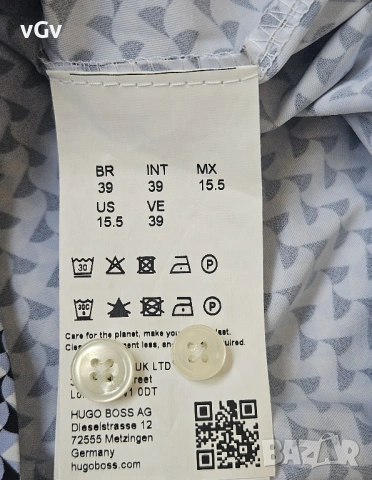 Мъжка риза Boss Slim Fit P-ROAN-kent Shirt - М, снимка 7 - Ризи - 54414517