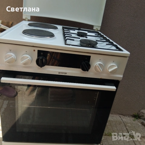 Комбинирана готварска печка Gorenje на газ и на ток, снимка 2 - Печки, фурни - 54727221